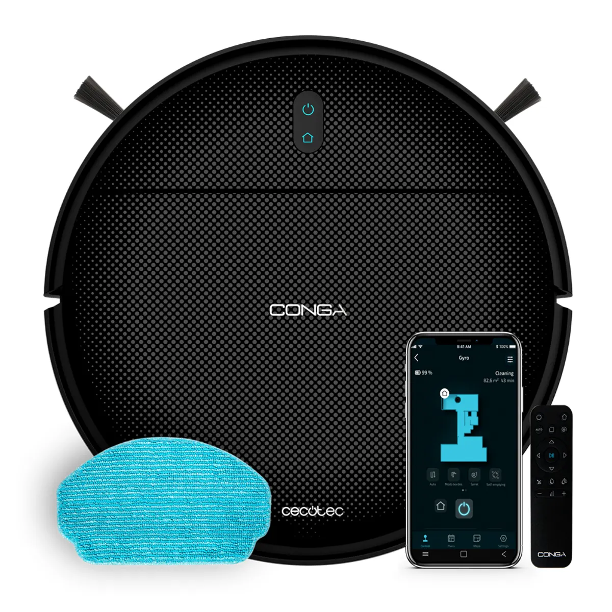 CECOTEC 8065 porzsák nélküli, wifi, 120 perc üzemidő, mobilalkalmazás támogatása: Van, fekete #2