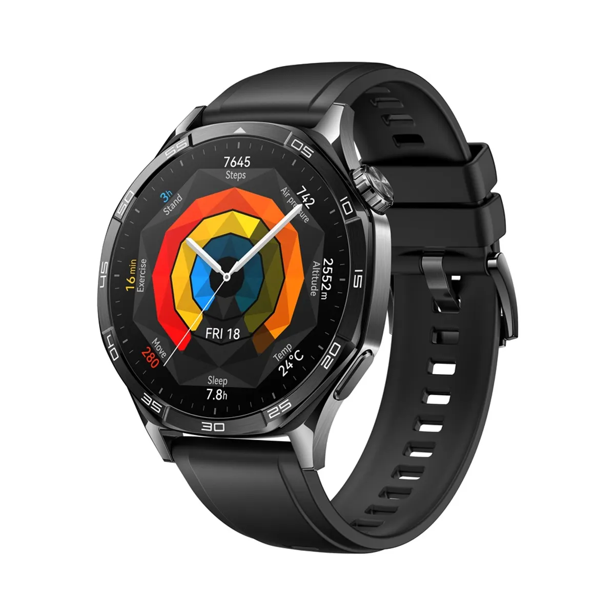 Huawei 55020DKM okosóra amoled 1.43" nfc bluetooth 5.2 ip69k 524 mAh rozsdamentes acél fekete szíj #2