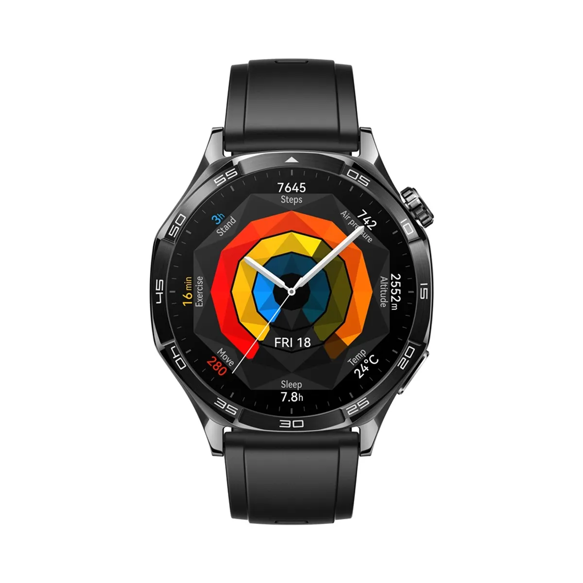 Huawei 55020DKM okosóra amoled 1.43" nfc bluetooth 5.2 ip69k 524 mAh rozsdamentes acél fekete szíj #1