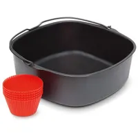 PHILIPS HD9925/01 airfryer kiegészítő készlet kompatibilis HD9200, HD925x 7 db szilikon muffin sütőformák szürke