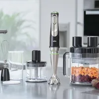 Braun MQ9195XLI MultiQuick 9 botmixer 1200 W 2 L edénykapacitás 0,5 L aprító 0,6 L csőröspohár rozsdamentes acél penge #5