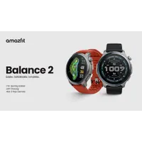 Amazfit W2429GL1N Balance 2 fekete és piros szilikon szíj #1