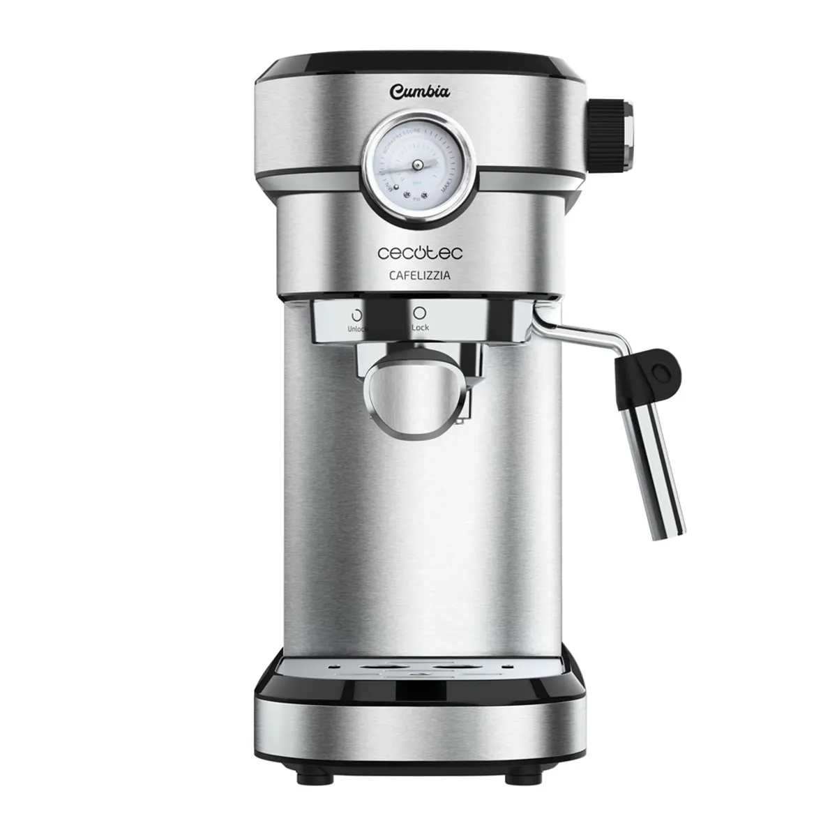 CECOTEC 01584 eszpresszó kávéfőző, félautomata, 20 bar, tejhabosító, 2 csésze, 1,2 L víztartály, rozsdamentes acél #2
