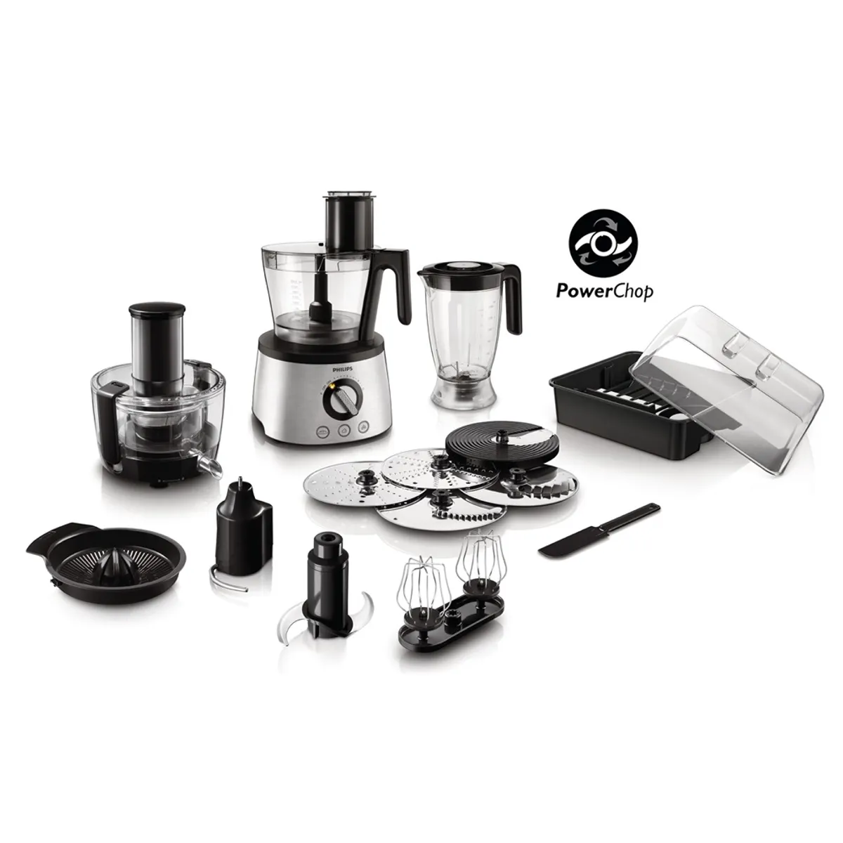Philips HR7778/00 Konyhai robotgép 3,4 L szürke 1,2 m 1300 W 20-23 000 RPM 32 funkciók 12 sebesség #3