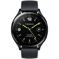 XIAOMI BHR8035GL okosóra Wear OS Qualcomm W5 Gen 1 AMOLED 1.43" kör 46 mm alumínium tok fekete TPU szíj NFC GPS Wi-Fi Bluetooth pulzus véroxigén vérnyomás