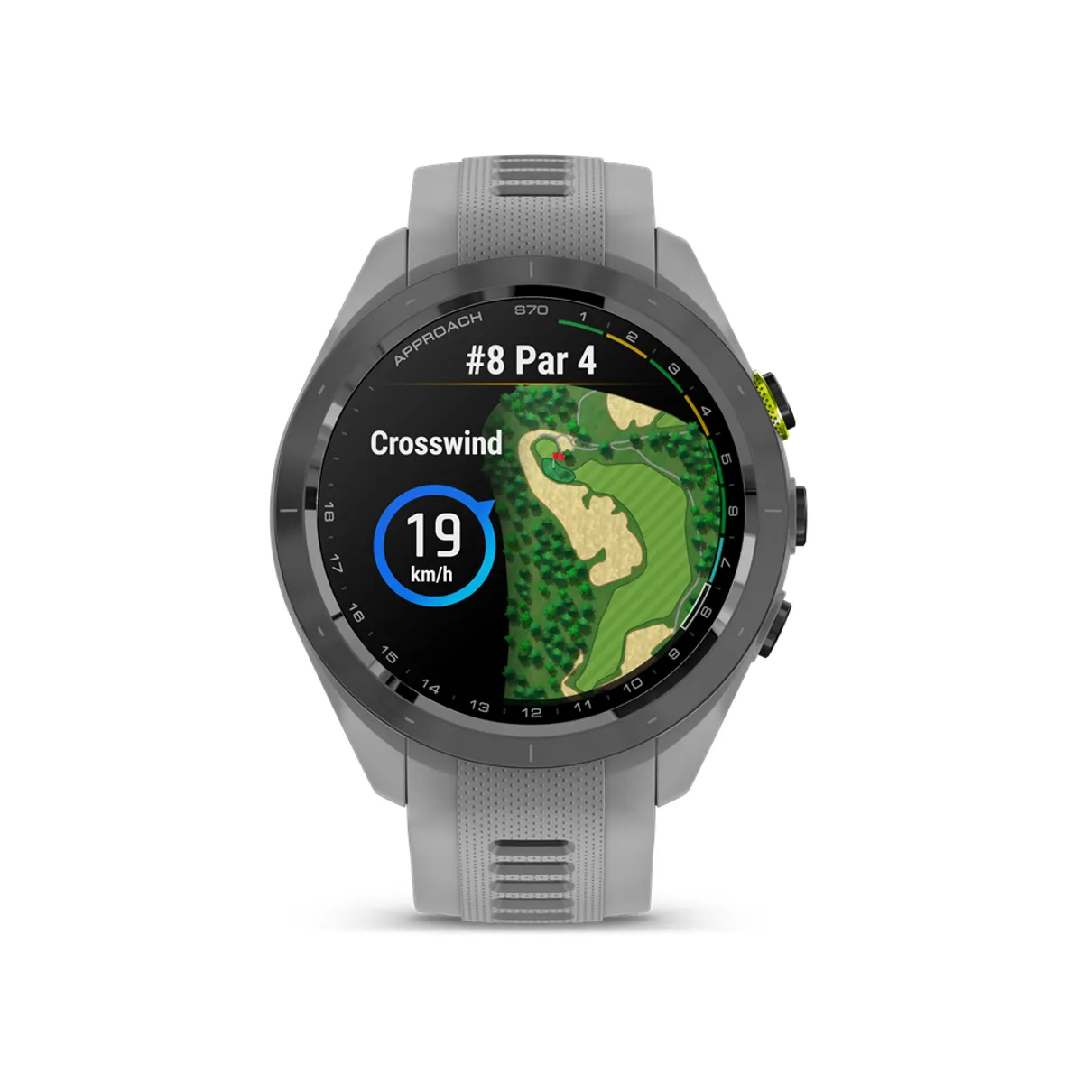 Garmin 010-02746-11 Approach S70 42mm fekete kerámia púderszürke szilikon szíj okosóra #1