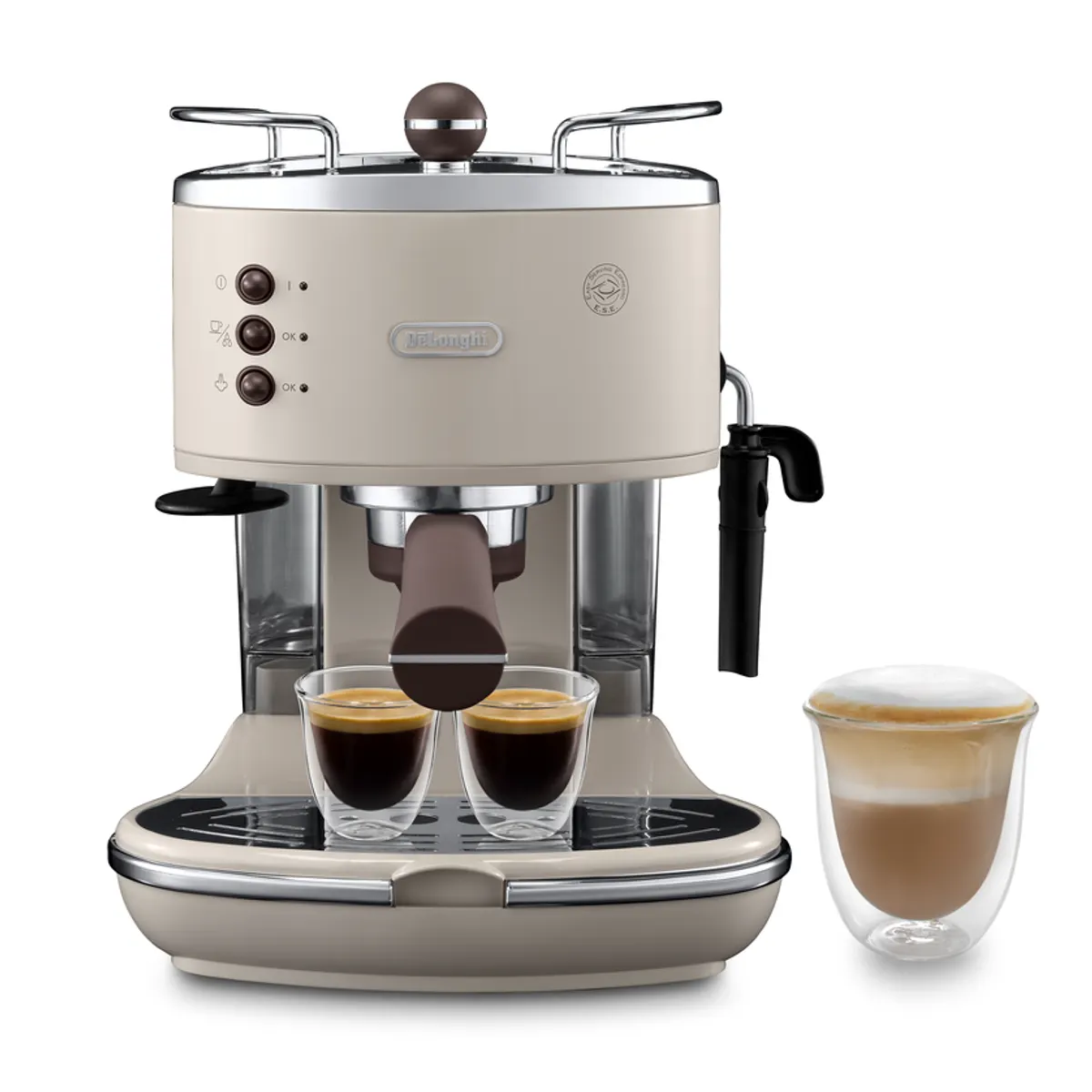 DeLonghi ecov311.bg eszpresszó kávéfőzőgép 15 bar 1,4 l rozsdamentes acél 2 csésze bézs gőzcső cappuccino készítés #1