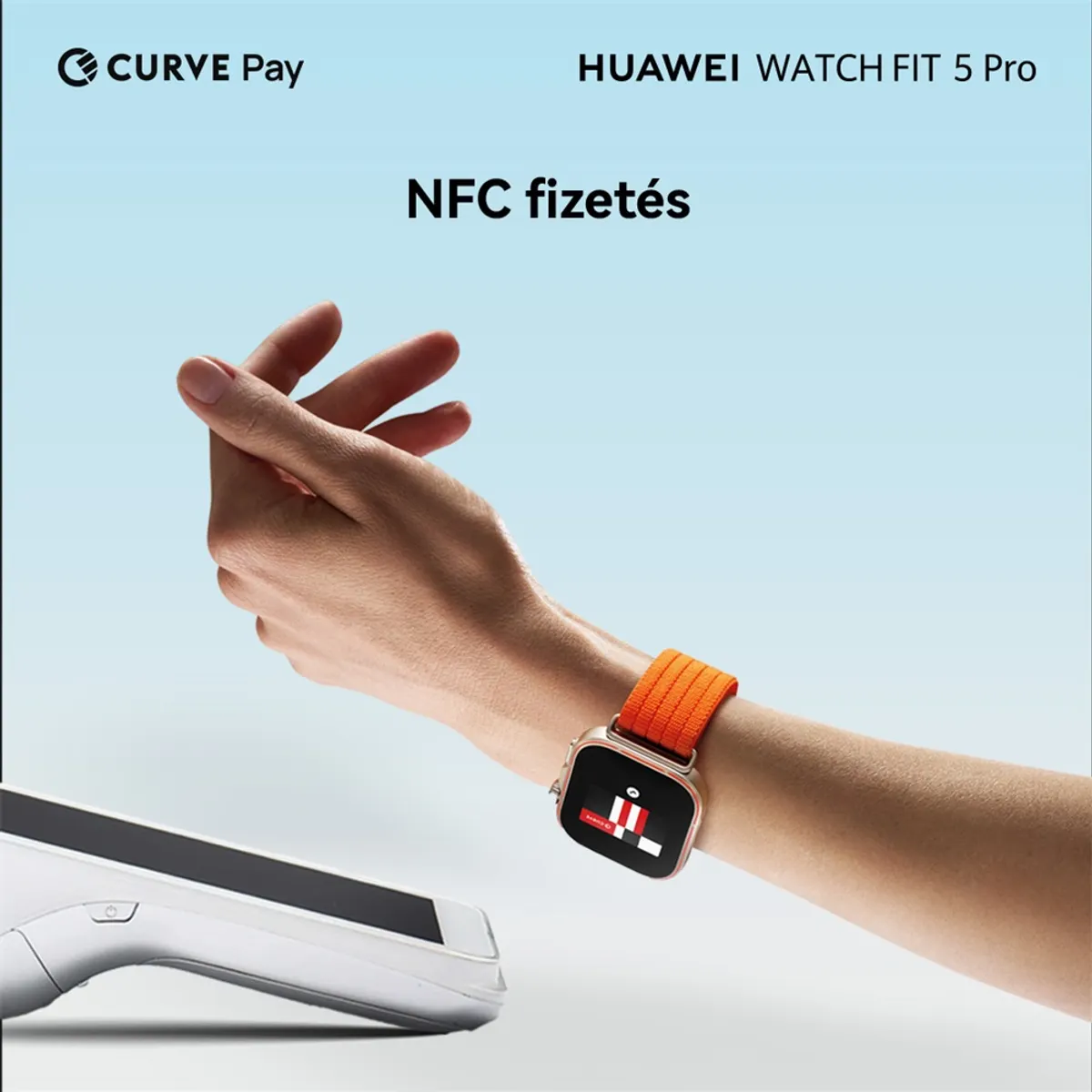 Huawei 55020HRY Watch Fit 5 Pro fekete szilikon szíj GPS NFC EKG SpO2 7-10 napos üzemidő #3