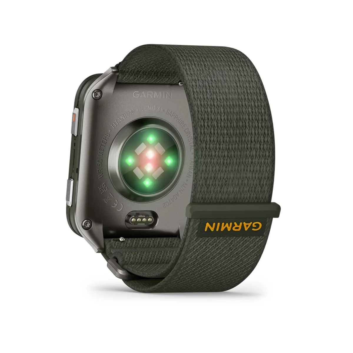 Garmin 010-02980-03 Venu X1 Titanium ComfortFit nylon szíj mohazöld #5