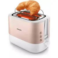 PHILIPS HD2638/11 Kenyérpirító 2 szeletes 7 fokozat automatikus kikapcsolás olvasztás újramelegítés emelő morzsatálca rózsaarany-fehér #6