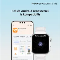 Huawei 55020HRY Watch Fit 5 Pro fekete szilikon szíj GPS NFC EKG SpO2 7-10 napos üzemidő #8