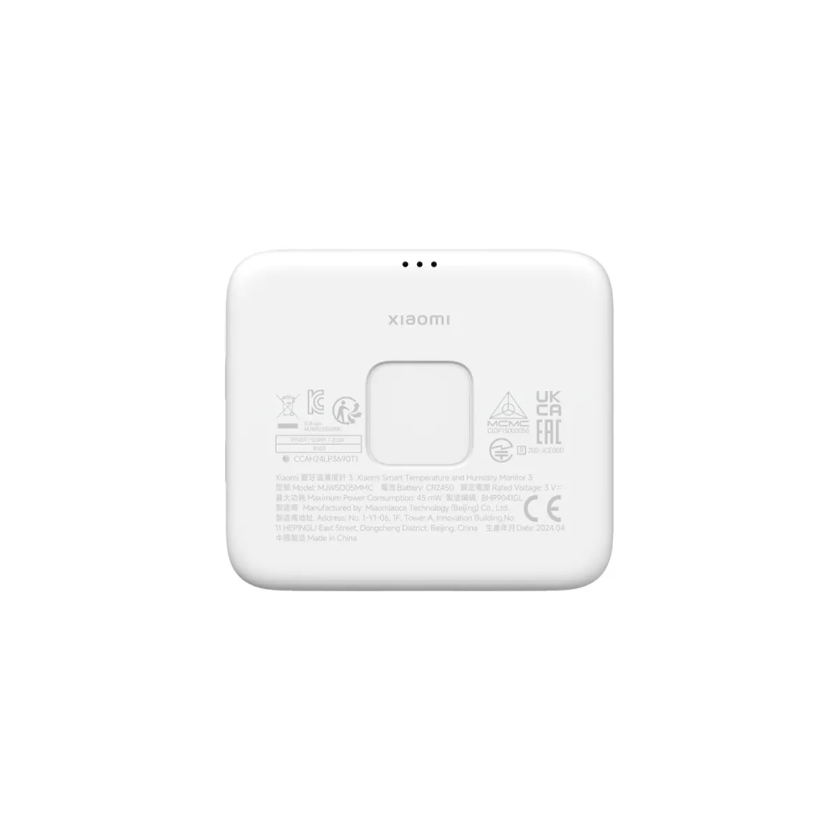 Xiaomi BHR9041GL hőmérséklet- és páratartalom érzékelő LCD kijelző beltéri szabadon álló 1 elem 0-60C 0-99 relatív páratartalom ABS #5