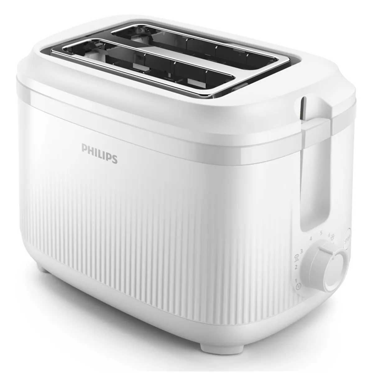 PHILIPS HD2511-00 kenyérpirító 900 W 2 szelet 8 fokozat automatikus kikapcsolás önközpontosító kenyérmechanizmus morzsatálca fém ház #1