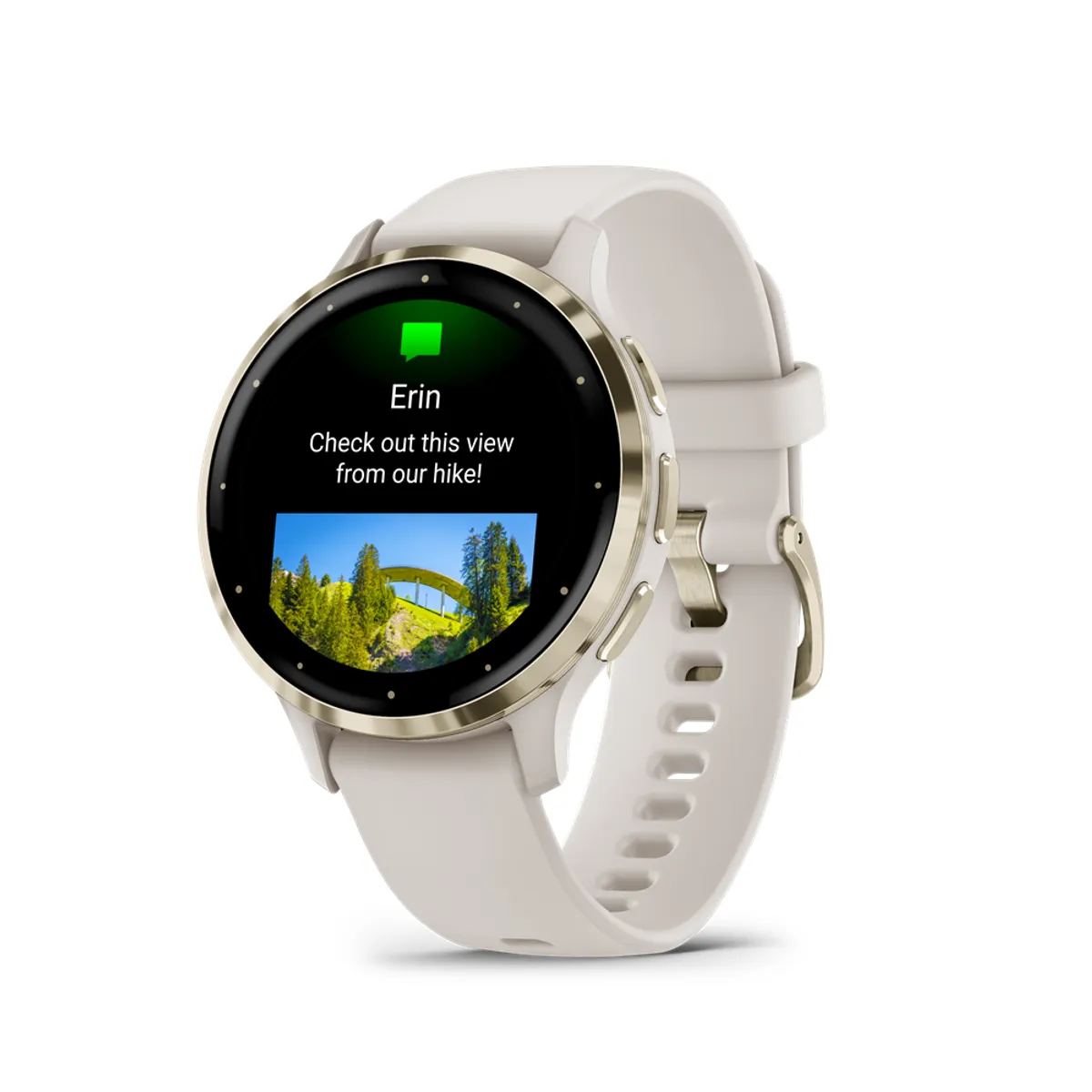Garmin 010-02785-04 okosóra 41 mm, 1,2" AMOLED, elefántcsontszínű szíj, 8 GB, GPS+GLONASS, 5 ATM, pulzusmérő, érintőképernyő, Bluetooth, Wi-Fi #2