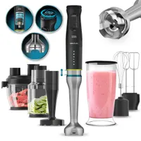CECOTEC 03979 Merülő mixer 1500 W 21 fokozat Titán pengék BPA-mentes kanna 800 L edény üveg beépített kijelző turbo