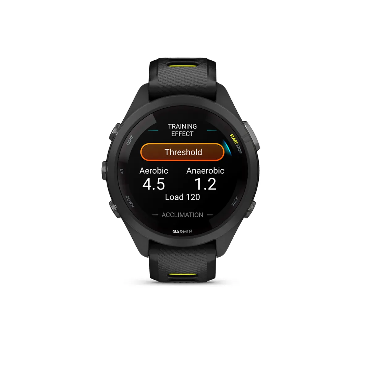 Garmin 010-02810-13 sportóra amoled 1,1" érintőképernyő gps glonass 42 mm 8 gb 24 ó gps mód 5 atm fekete sárga szíj #4