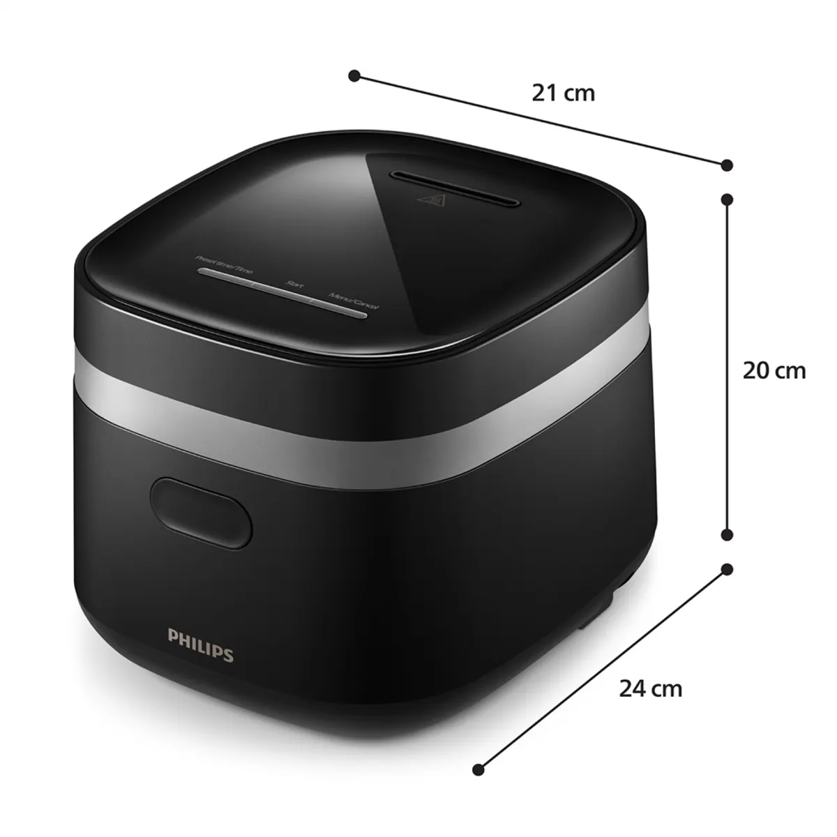 PHILIPS HD3090/80 Multifunkciós készülék 1,8 L 436 W, 8 program, beépített kijelző, hőmérséklet-szabályozás, rizs funkció, nem tapadós bevonat, fekete #2