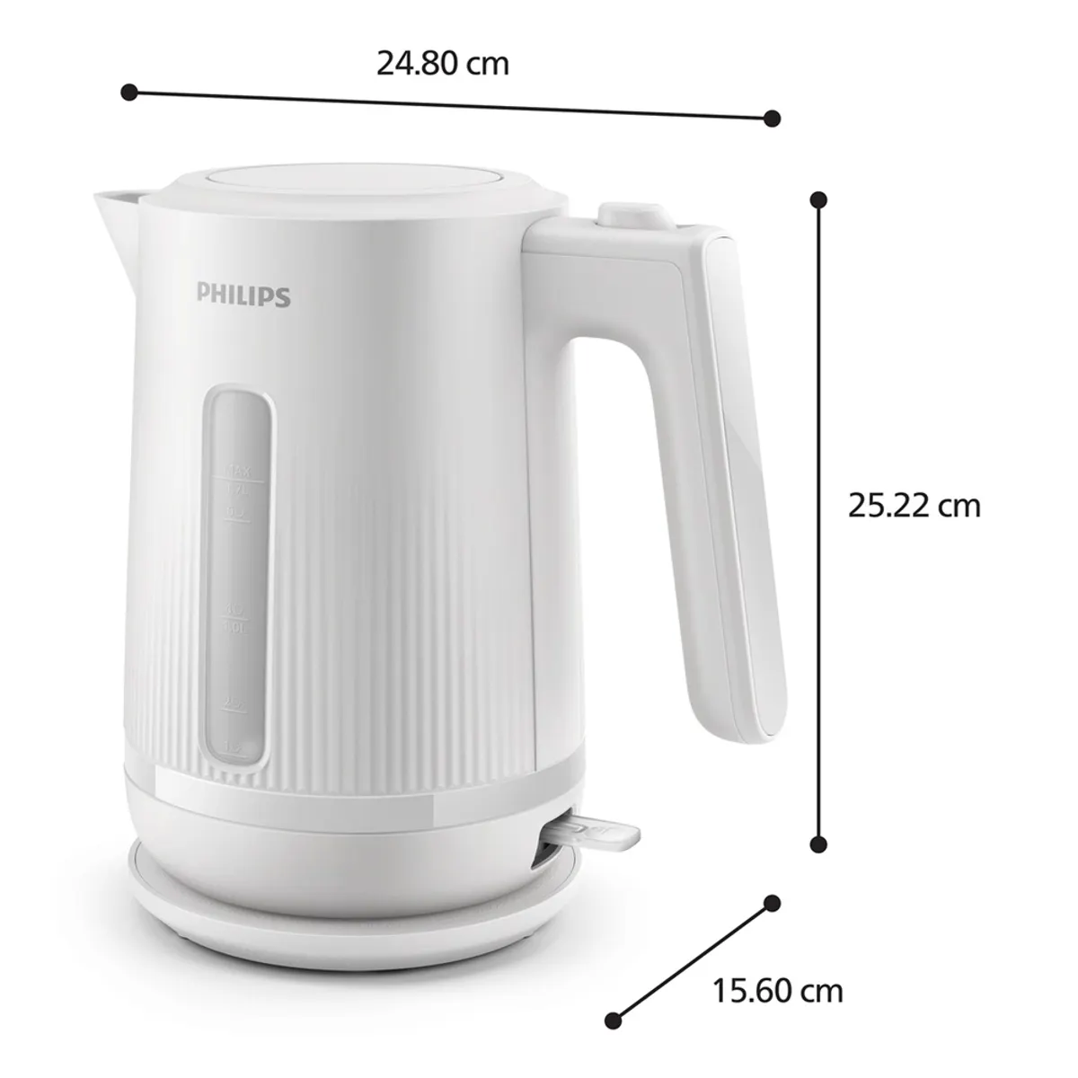 Philips HD9411/00 vízforraló 220-240 V 2200 W 1,7 L fehér 360° alapzat vezeték nélküli automatikus kikapcsolás Strix emelőkar kijelző #2