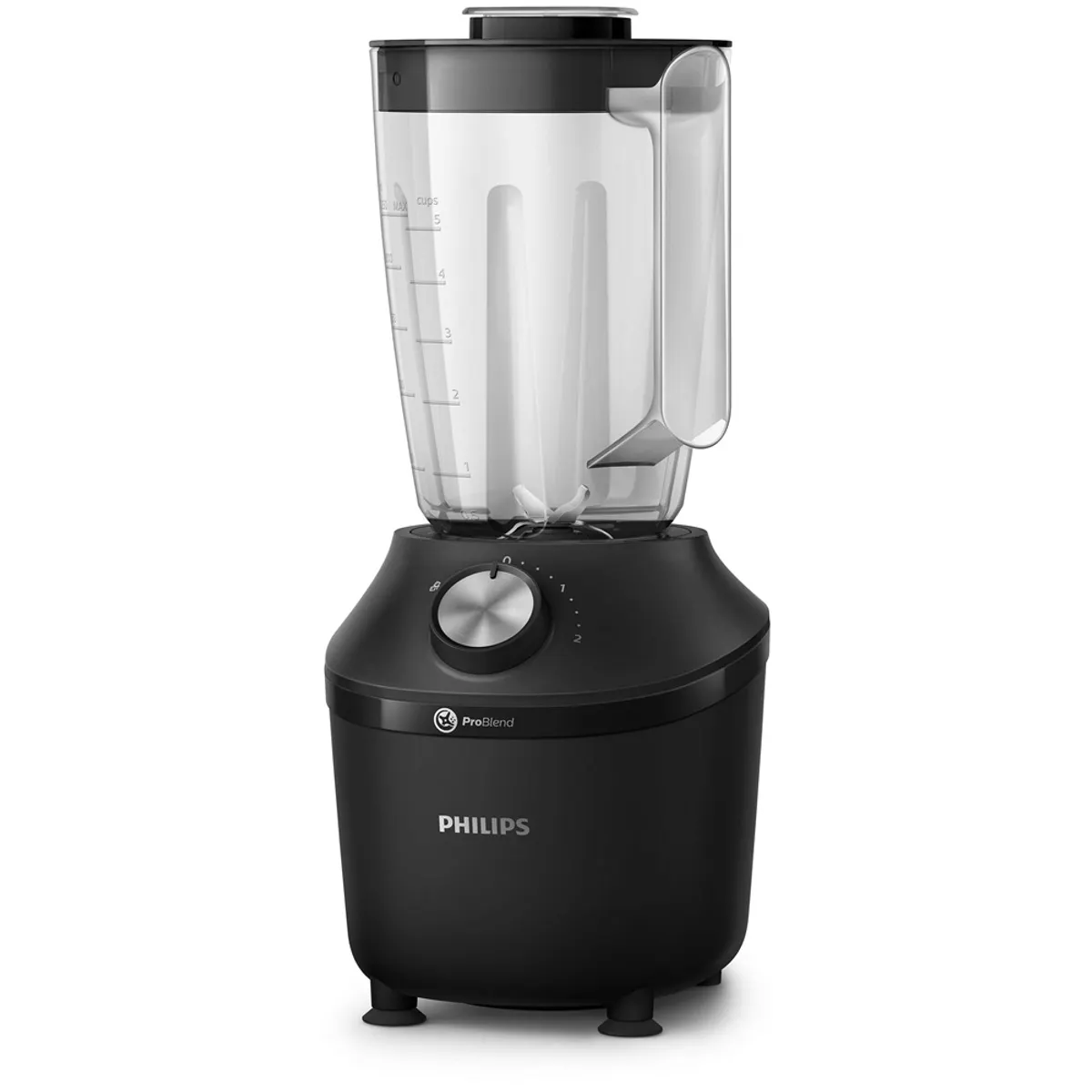 PHILIPS HR2191-01 asztali mixer 2 L 600 W, 4 sebesség, pulzus, jégkásítás, rozsdamentes penge SAN edény, fekete #1