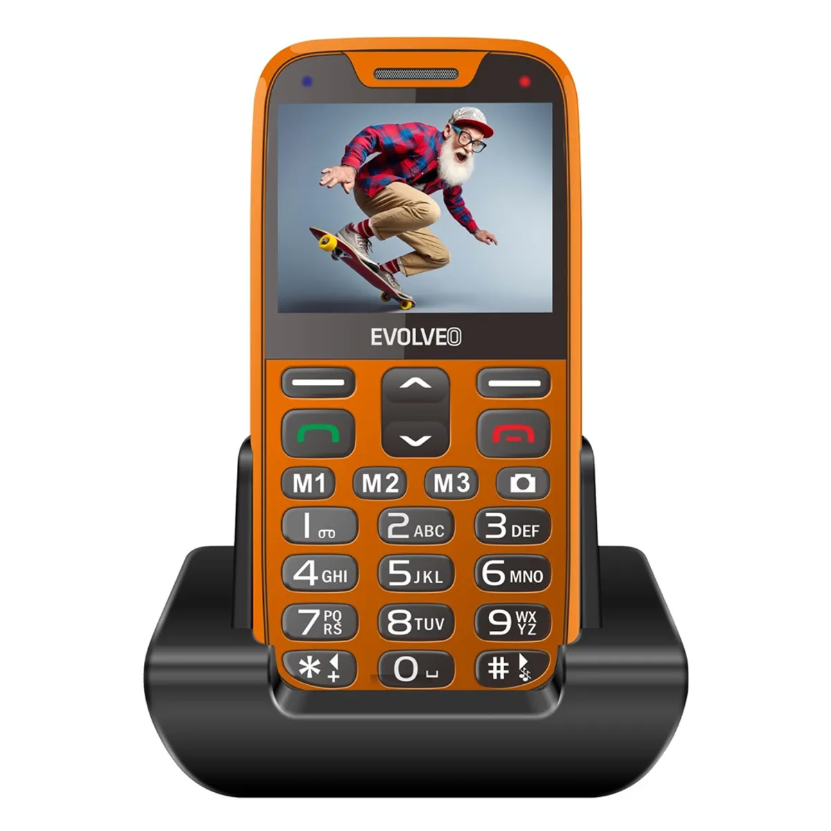 EVOLVEO SGM EP-601-XR-OR EasyPhone XR narancssárga 2.3" kijelző SOS gomb #1