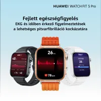 Huawei 55020HRW Watch Fit 5 Pro narancssárga nejlon szíj #6
