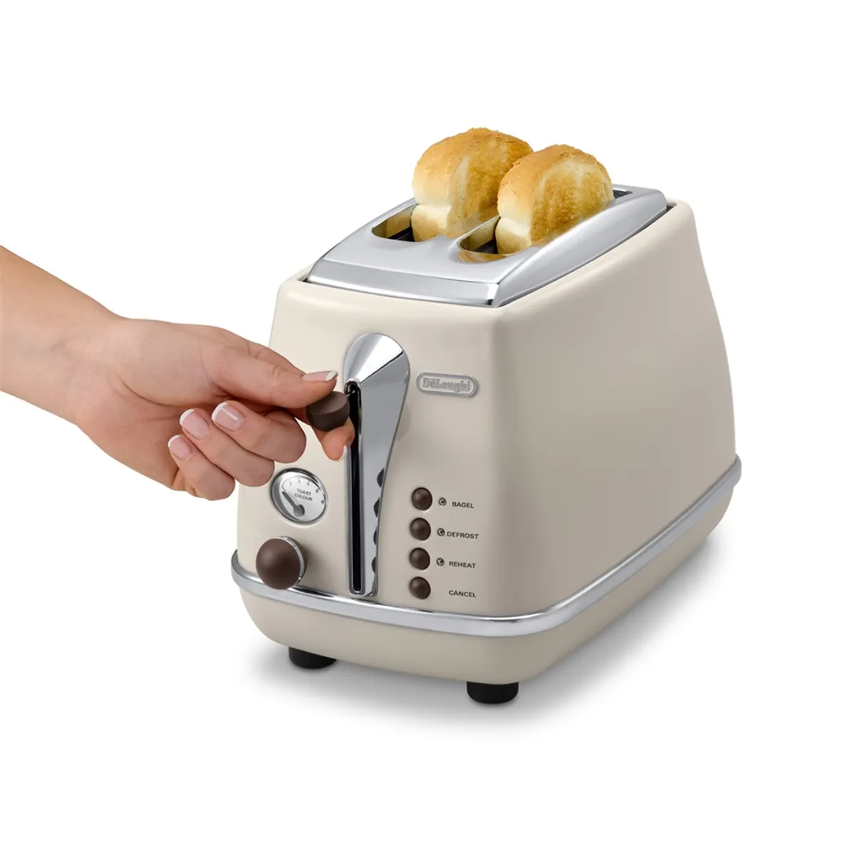DeLonghi CTOV2103.BG kenyérpirító 2 szeletes 900 W bézs rozsdamentes acél olvasztó újramelegítő állítható pirítási fokozatok #2