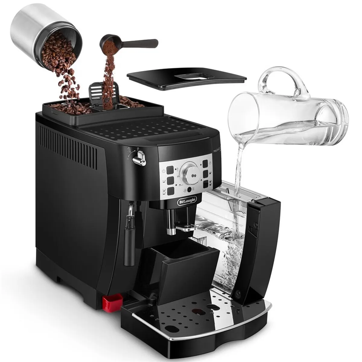 DeLonghi ECAM22.115.B Magnifica S 13 őrlési fokozat rozsdamentes acél őrlő 1,8 l víztartály automata cappuccino 2 csésze egyszerre #2