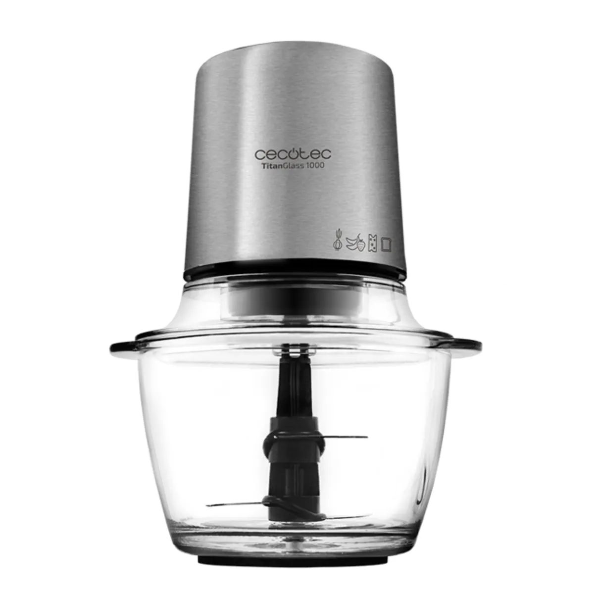 CECOTEC 3043 Konyhai aprító 400 W rozsdamentes acél üveg edény 1 L jégkásítás mosogatógépes titán és rozsdamentes acél penge egyszerűen összeszerelhető #3