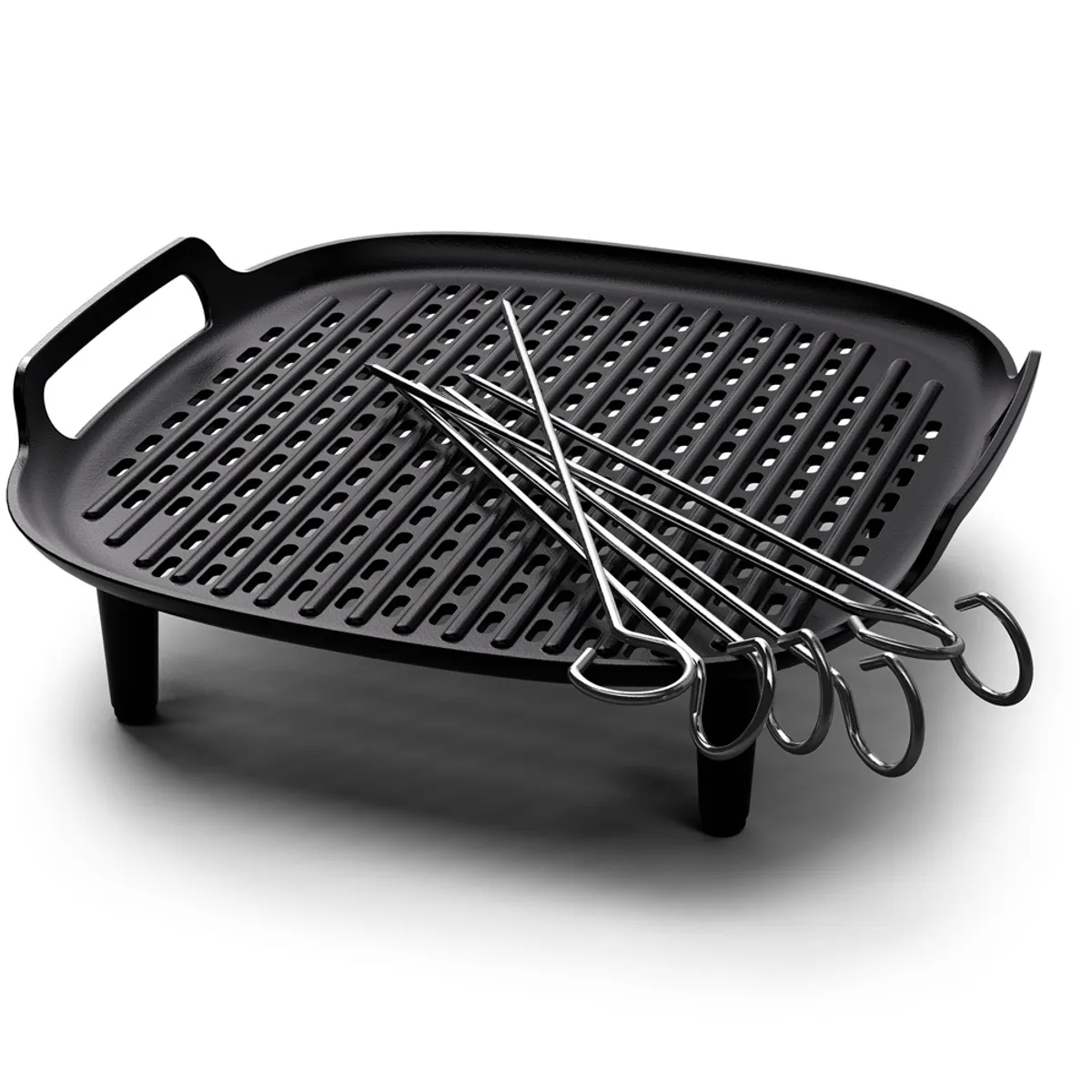 Philips HD9959/00 Grill alátét és nyársak Alumínium Szürke 6 nyárs kompatibilis HD9285 HD963X HD965X HD975X HD976X HD986X HD987X grill tálca #1