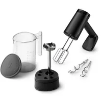 Philips HR3781/00 kézi mixer 500 W 5 fokozat turbo habverők dagasztóhorgok rozsdamentes acél pengék 1 m vezeték fekete
