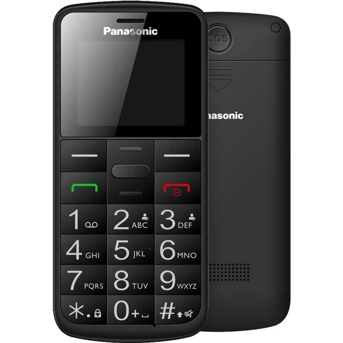 Panasonic KX-TU110EXB Funkciós telefon Dual SIM Bluetooth 900 mAh 1,77" TFT MicroSD Beépített zseblámpa Fekete #1