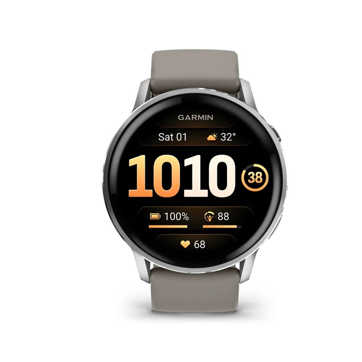 Garmin 010-03014-01 Venu 4 1.4" AMOLED 454x454 GPS Wi-Fi szilikon szürke ezüst #1