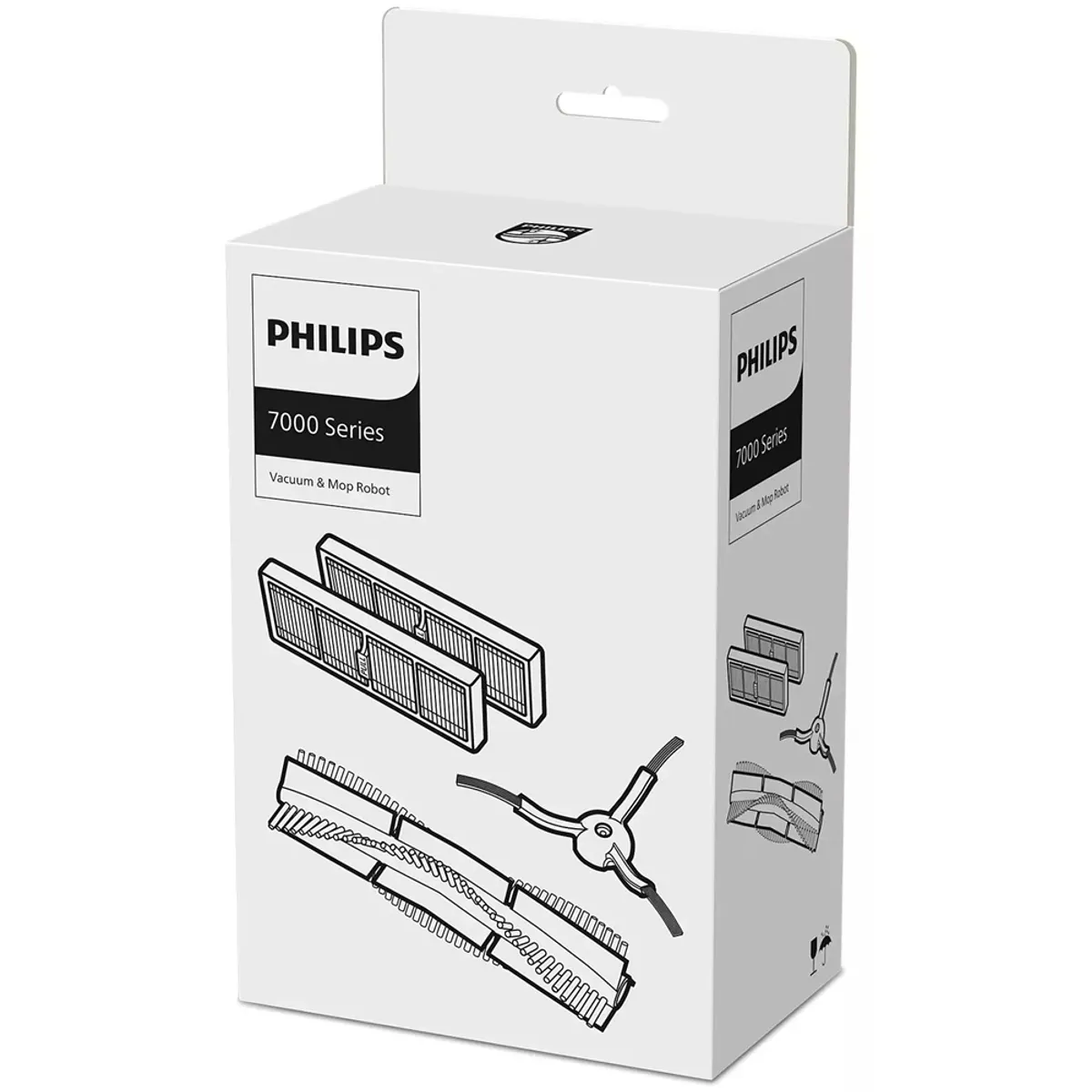 Philips XV1473/00 kiegészítő készlet kompatibilis XU7000, XU7100, 1 db oldalsó kefe, 2 db szűrő #1