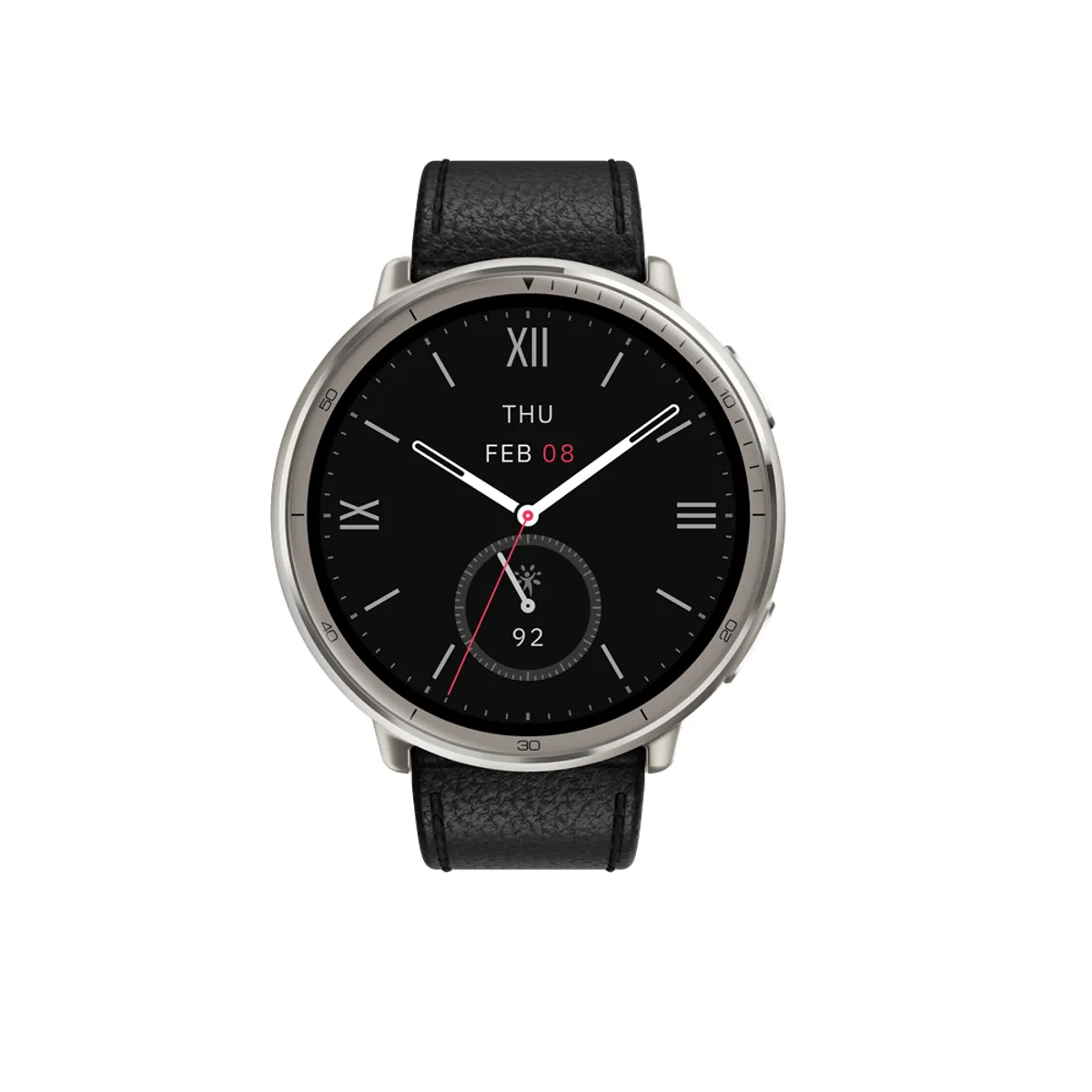 Amazfit W2433EU1N okosóra NFC 1,32" AMOLED; BLE 5.2; 20 mm szíj; fekete; ezüst csat; Zepp OS #1