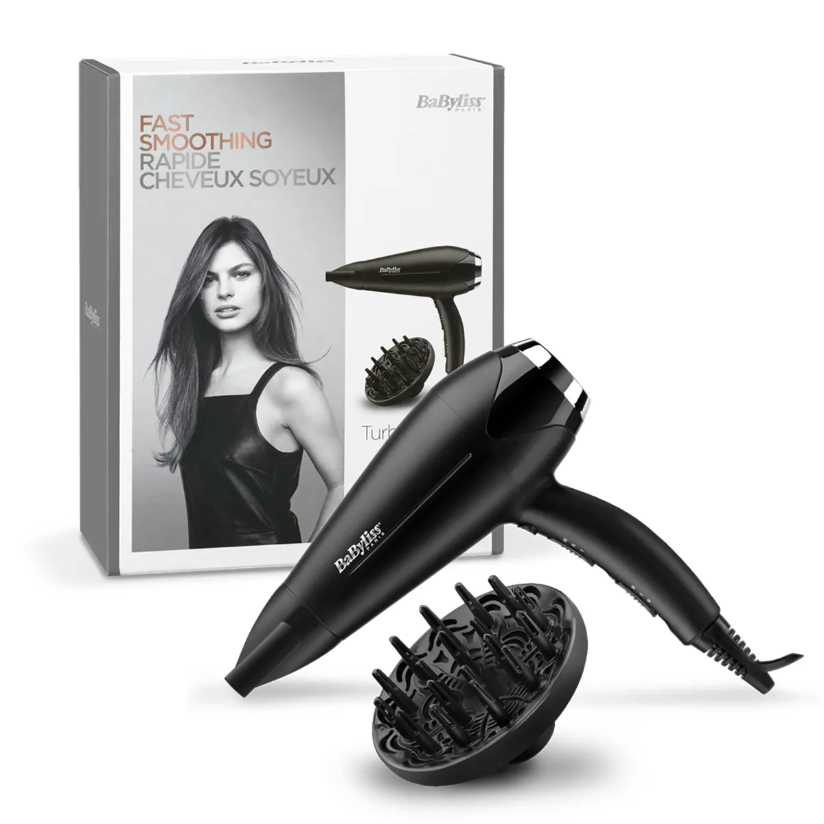 BaByliss D572DE hajszárító 2200 W 3 hőfok 2 fokozat ionos diffúzor koncentrátor cool shot 1,95 m kerámia fűtés #4