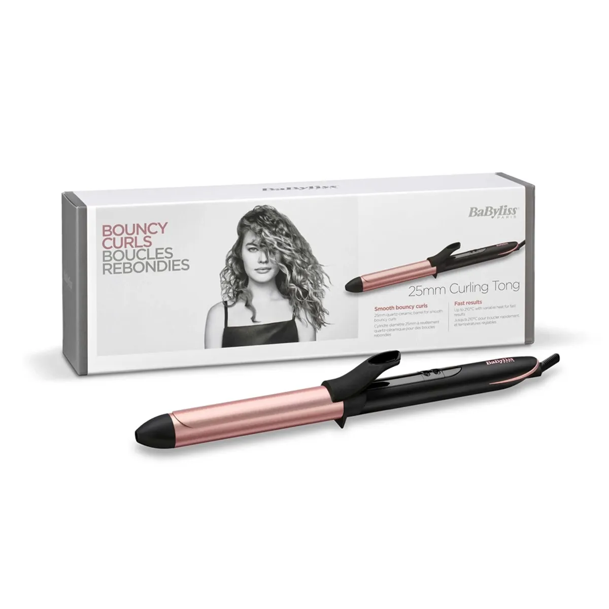 BaByliss C451E hajsütővas 25 mm kerámia bevonat 210C, 6 hőfok, beépített kijelző, automatikus kikapcsolás 60 perc, 2,5 m vezeték, forgatható alapzat #4