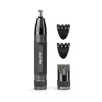 BaByliss E111E Fül-orr-szemöldök trimmelő AA elem, fém ház, fekete, hordtáska