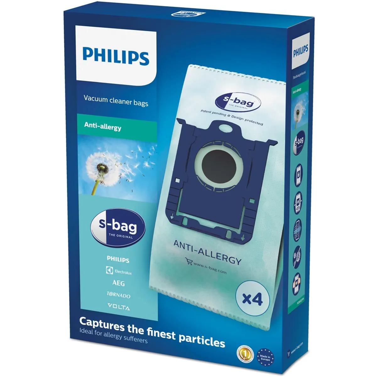 PHILIPS FC8022/04 Porzsák 3 L, 4 db, Szürke, Szintetikus, TÜV tanúsítvány #2