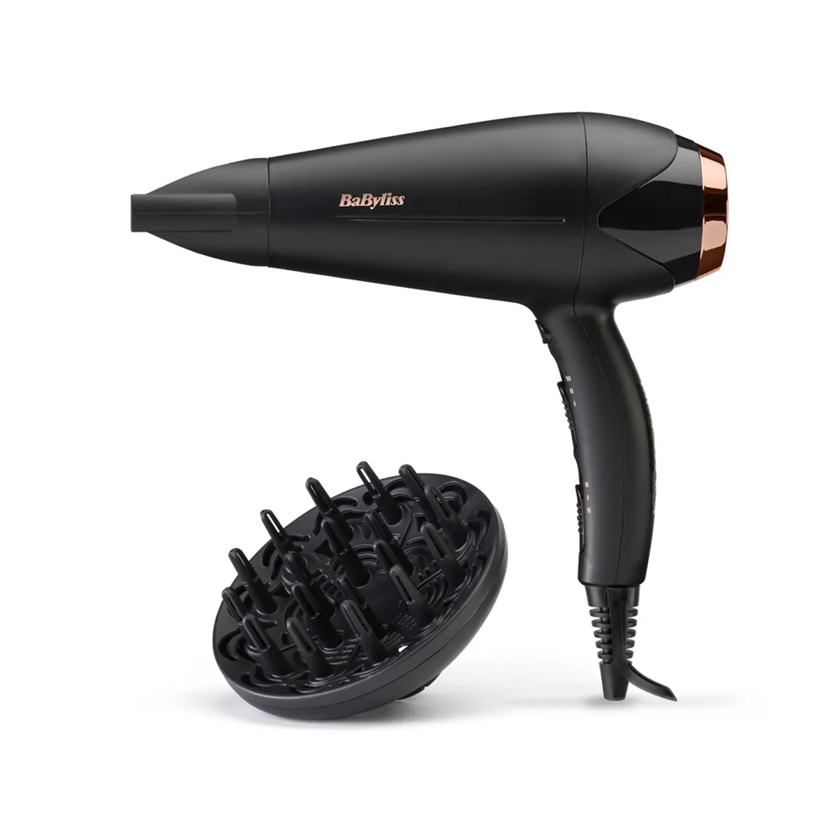BaByliss D570DE hajszárító kerámia fűtésrendszer 2 sebességfokozat 3 hőfok ion funkció diffúzor koncentrátor 2200 W #2