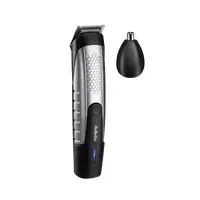 BaByliss T812E precíziós fül fej bajusz orr trimmelő 0,5-10 mm 14 fokozat 80 perc akkumulátor vízálló 2 tartozék fekete ezüst #3