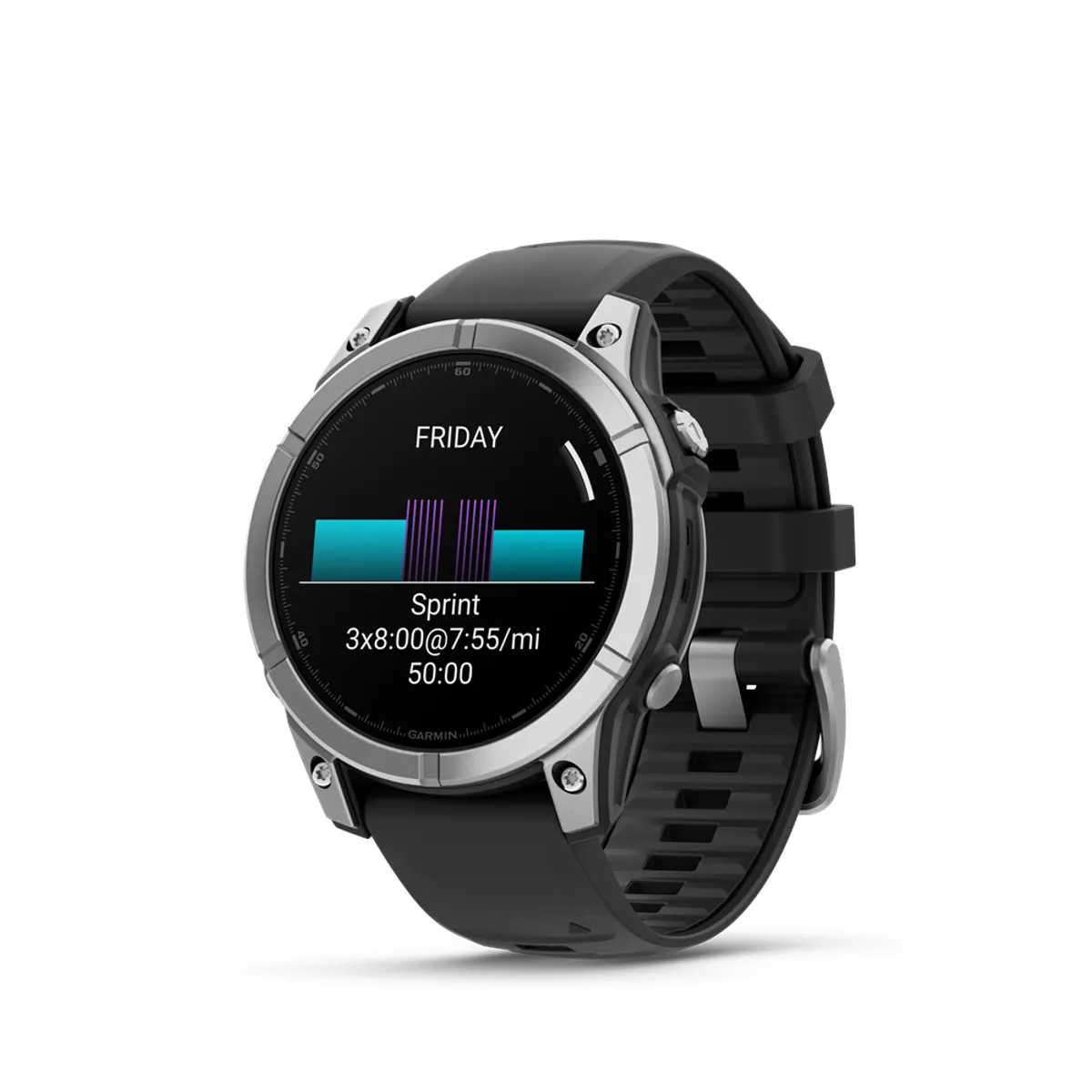 GARMIN 010-03025-00 okosóra 1,3" AMOLED 47 mm rozsdamentes acél tok szilikon szíj 22 mm #2