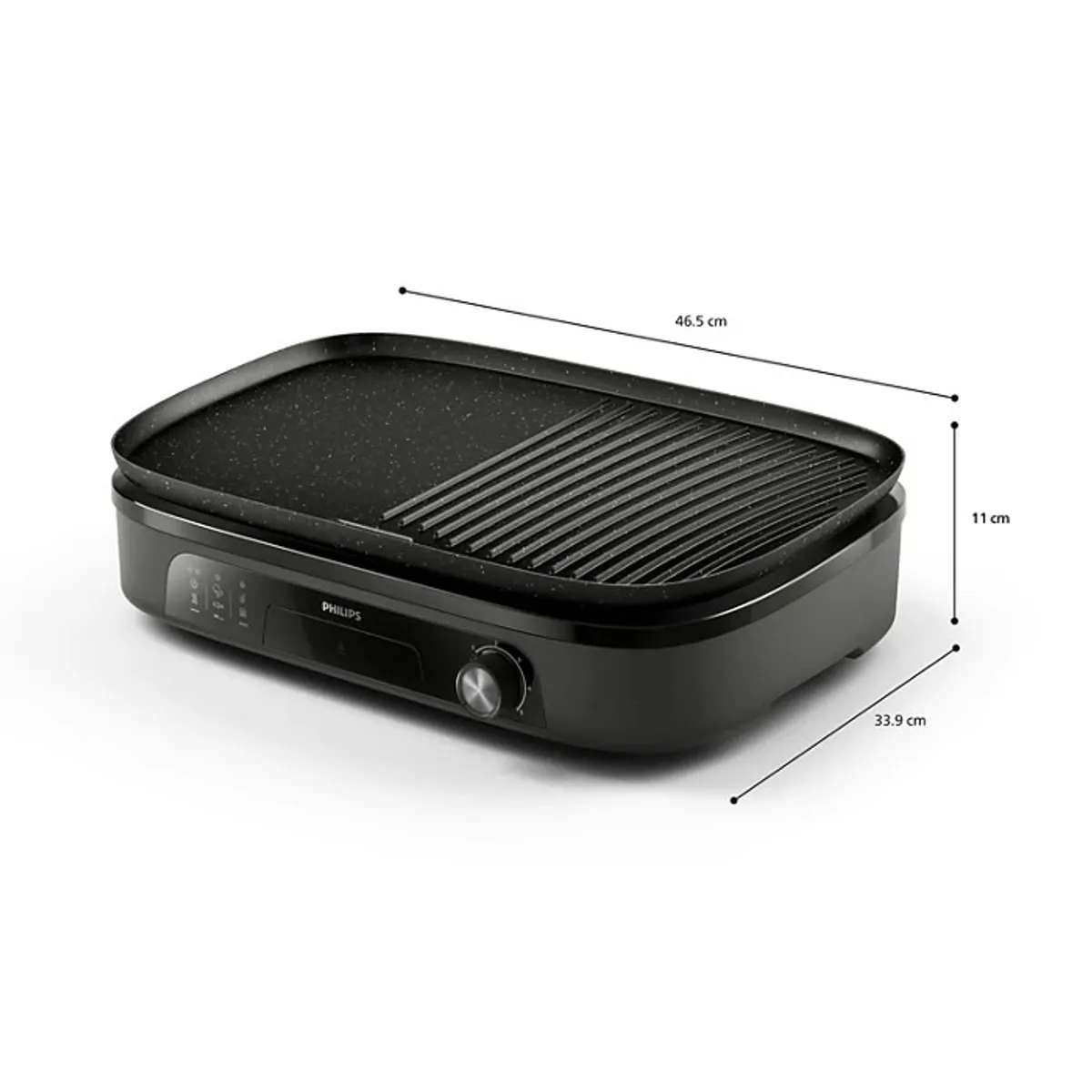 PHILIPS HD6210-90 mini sütő grill 2400 W 2 zóna 5 fokozat max 210C sütőfelület bevonata kő #2
