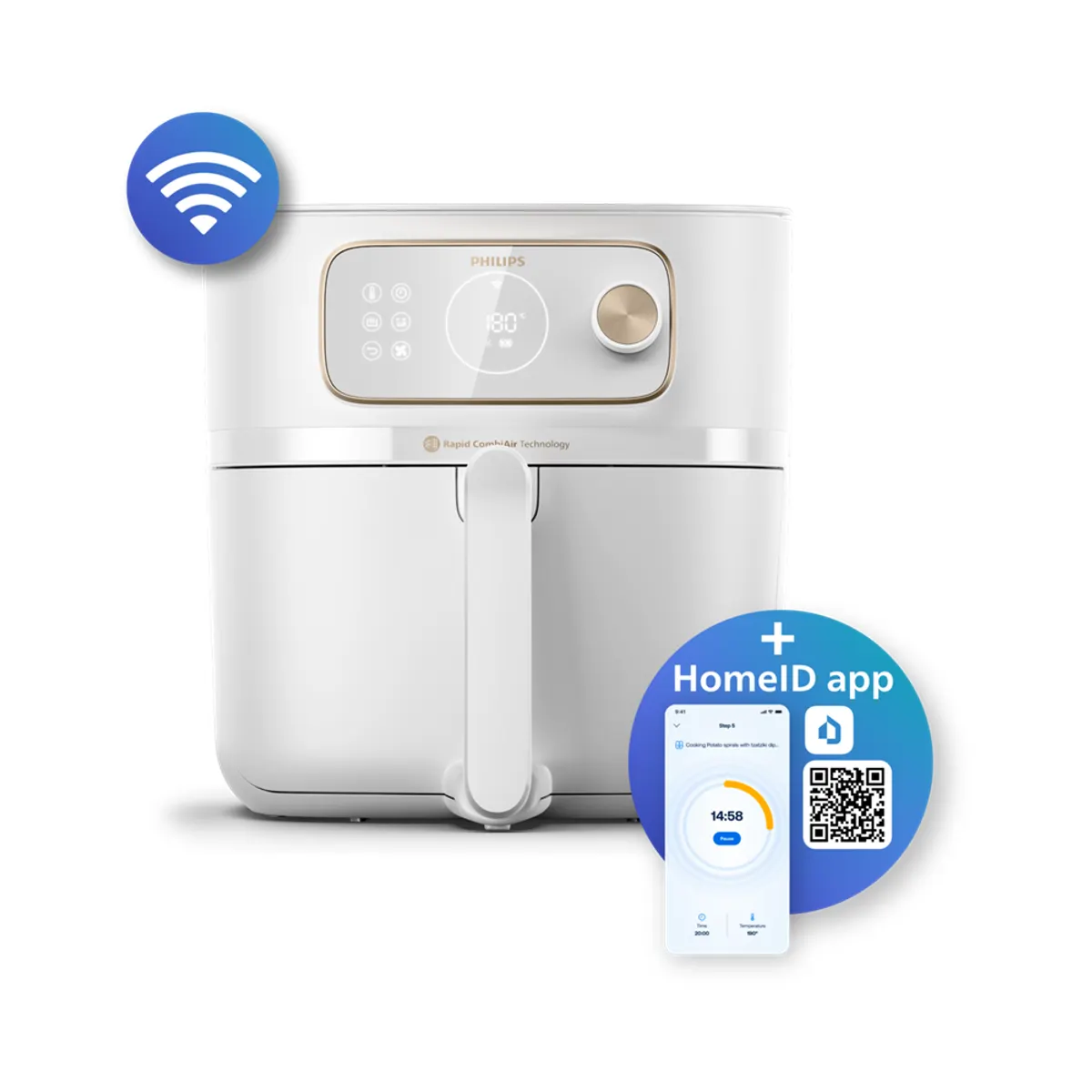 Philips HD9876/25 forrólevegős sütő 8,3 L Rapid Air LED kijelző 12 program #2