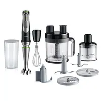 Braun MQ9195XLI MultiQuick 9 botmixer 1200 W 2 L edénykapacitás 0,5 L aprító 0,6 L csőröspohár rozsdamentes acél penge