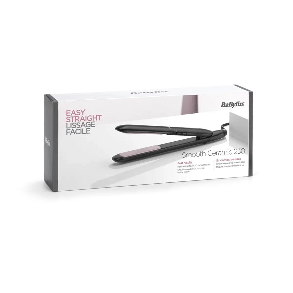 BaByliss ST241E hajvasaló kerámia felület 200-230 C, 2 hőfok, 360 fokos forgó vezeték 1,8 m, automatikus kikapcsolás #3