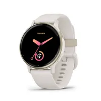 Garmin 010-02862-11 sportóra AMOLED kijelző, kör, 42,2mm, fehér szilikon szíj, 20 mm, NFC, GPS, GLONASS, Bluetooth-ANT, 5ATM, 11 nap #2