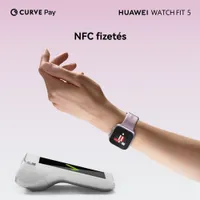 Huawei 55020HSE Watch Fit 5 szilikon szíj fekete GPS NFC aktivitásmérő #9