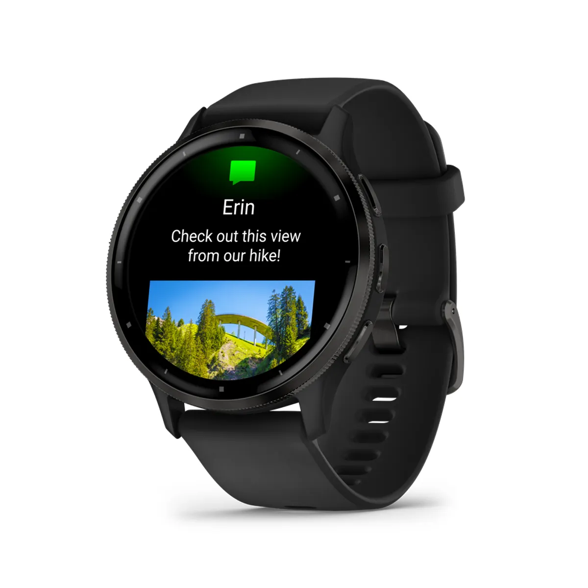 GARMIN 010-02784-01 Venu 2 1.4" AMOLED, 45 mm, fekete szilikon szíj GPS GLONASS, pulzusmérő SpO2 5ATM, zenevezés, Saját telefon megkeresése #2