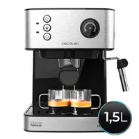 CECOTEC 01556 Eszpresszó kávéfőző gép félautomata tejhabosító 1,5 l víztartály 2 csésze 20 bar rozsdamentes acél