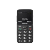 Panasonic KX-TU160EXB idős telefon 2,4" TFT kijelző, 2G, Beépített zseblámpa, Riasztás funkció, Gyorstárcsázás, Hívóazonosító, Kihangosítás